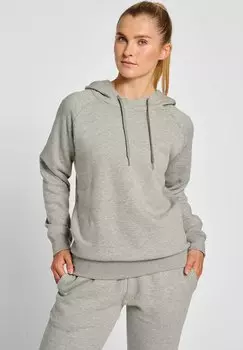 Толстовка с капюшоном Hummel, серый меланж