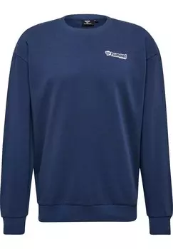 Толстовка с капюшоном Hummel, темно-синий меланж