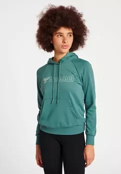 Толстовка с капюшоном Hummel, темно-зеленый