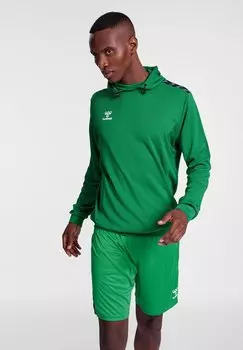 Толстовка с капюшоном Hummel, зеленый неон