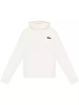 Толстовка с капюшоном и аппликацией логотипа Lacoste, белый