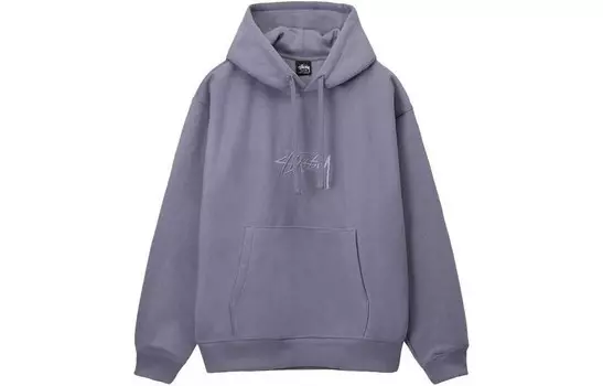 Толстовка с капюшоном и аппликацией логотипа Stock Stussy, светло-фиолетовый