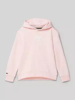 Толстовка с капюшоном и этикеткой Lacoste, светло-розовый