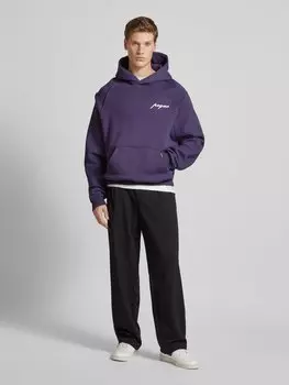 Толстовка с капюшоном и этикеткой PEQUS, фиолетовый
