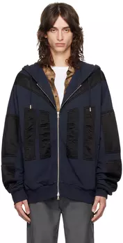 Толстовка с капюшоном и атласными вставками Dries Van Noten