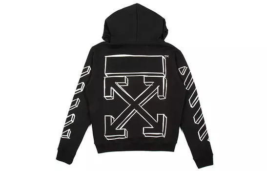 Толстовка с капюшоном и диагональными стрелками Off-White