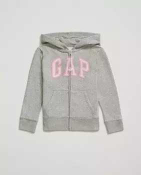 Толстовка с капюшоном и длинными рукавами для девочки Gap, серый