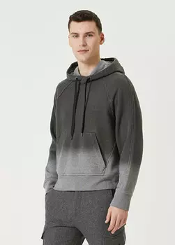 Толстовка с капюшоном и градиентом Neil Barrett, серый