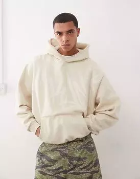 Толстовка с капюшоном и графическим логотипом Karl Kani Signature бежевого цвета