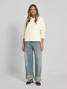 Толстовка с капюшоном и карманом-кенгуру, модель 'SIFFY' Vila, кремовый