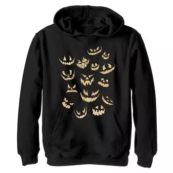 Толстовка с капюшоном и коллажем Jack-O-Lantern Candle Lit Grins для мальчиков 8–20 лет Licensed Character, черный