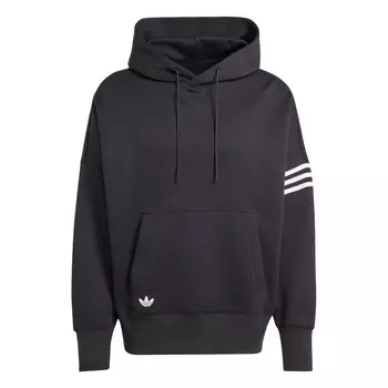 Толстовка с капюшоном и логотипом Adidas 3-Stripes Adidas Originals, черный