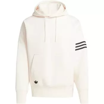 Толстовка с капюшоном и логотипом Adidas 3-Stripes Adidas Originals, белый
