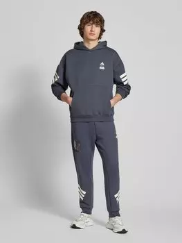 Толстовка с капюшоном и логотипом ADIDAS SPORTSWEAR, антрацит