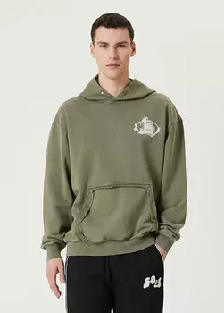 Толстовка с капюшоном и логотипом Artists Boy London, хаки