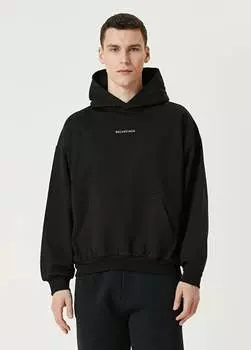 Толстовка с капюшоном и логотипом Balenciaga, черный