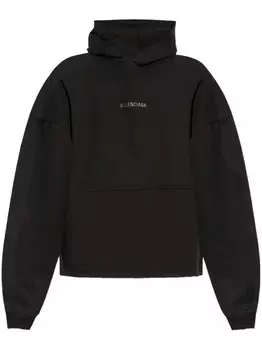 Толстовка с капюшоном и логотипом Balenciaga, черный