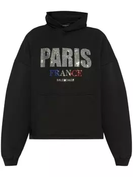 Толстовка с капюшоном и логотипом Balenciaga, черный