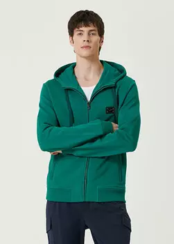 Толстовка с капюшоном и логотипом Dolce&Gabbana, зеленый