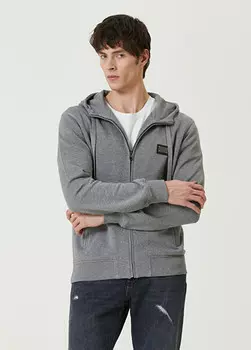 Толстовка с капюшоном и логотипом Dolce&Gabbana, серый