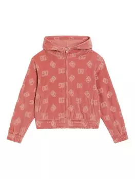 Толстовка с капюшоном и логотипом Dolce & Gabbana Kids, розовый
