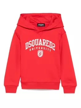 Толстовка с капюшоном и логотипом DSQUARED2 KIDS, красный