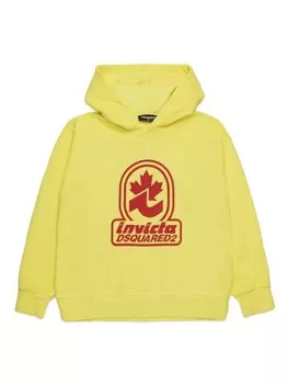 Толстовка с капюшоном и логотипом DSQUARED2 KIDS, желтый