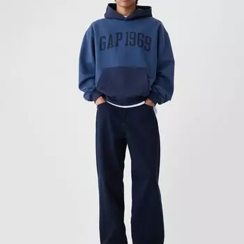 Толстовка с капюшоном и логотипом Gap, синий