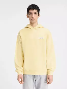Толстовка с капюшоном и логотипом Grosgrain JACQUEMUS The Gros Grain hoodie, светло-желтый