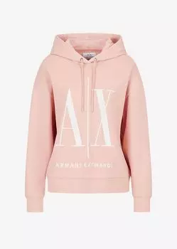 Толстовка с капюшоном и логотипом Icon Armani Exchange, розовый
