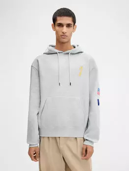Толстовка с капюшоном и логотипом JACQUEMUS The New York hoodie, цвет New York Adresse Grey