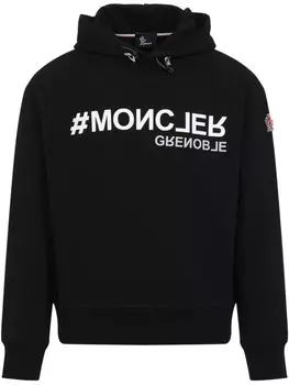 Толстовка с капюшоном и логотипом Moncler Grenoble, черный