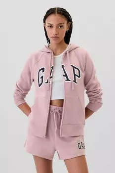 Толстовка с капюшоном и логотипом на молнии Gap, розовый