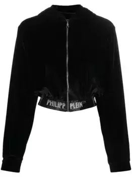 Толстовка с капюшоном и логотипом Philipp Plein, черный