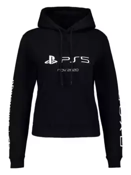 Толстовка с капюшоном и логотипом Playstation BALENCIAGA, черный