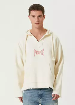 Толстовка с капюшоном и логотипом Purple Brand, белый