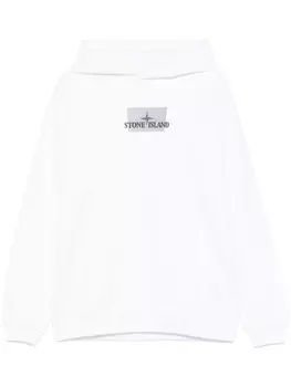Толстовка с капюшоном и логотипом Stone Island, белый