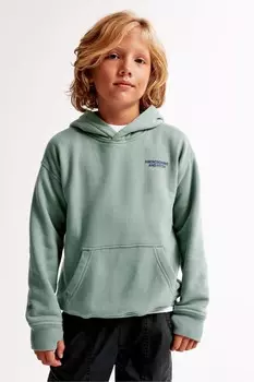 Толстовка с капюшоном и логотипом сзади Abercrombie & Fitch, зеленый