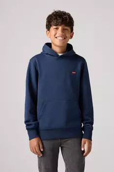 Толстовка с капюшоном и логотипом в виде крыла летучей мыши на груди Levi'S, синий