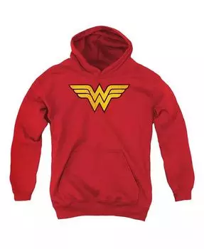 Толстовка с капюшоном и логотипом Wonder Woman для мальчиков и девочек DC Comics, красный