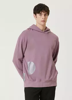 Толстовка с капюшоном и металлизированным принтом Limitato, сиреневый