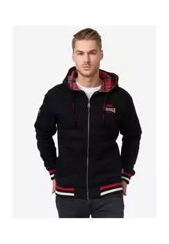 Толстовка с капюшоном и молнией стандартный крой Lancaster Lonsdale, черный