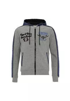 Толстовка с капюшоном и морскими элементами CIPO & BAXX, цвет Greymelange