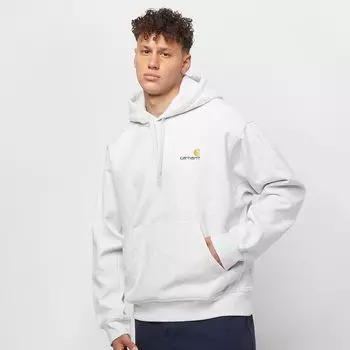 Толстовка с капюшоном и надписью American Script Carhartt WIP, цвет ash heather