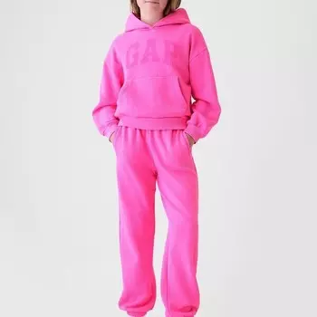 Толстовка с капюшоном и напечатанным логотипом Gap, розовый