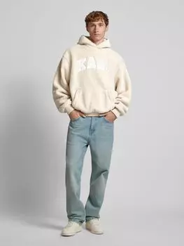 Толстовка с капюшоном и нашивками-лейблами KARL KANI, песочный