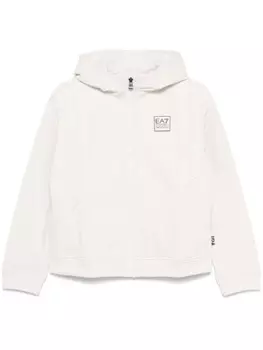 Толстовка с капюшоном и нашивкой-логотипом Ea7 Emporio Armani, белый