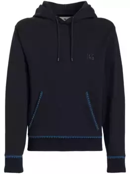 Толстовка с капюшоном и нашивкой-логотипом ETRO, синий