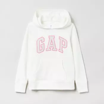 Толстовка с капюшоном и нашивкой-логотипом Gap, белый