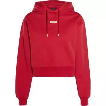 Толстовка с капюшоном и нашивкой-логотипом Jacquemus, Dark Red/Dark Red